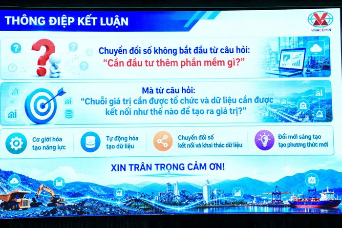 Đại diện Tập đoàn Công nghiệp Than - Khoáng sản Việt Nam (TKV) chia sẻ định hướng chuyển đổi số của đơn vị