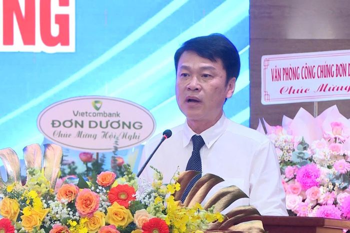 Chủ tịch UBND xã Đơn Dương phát biểu