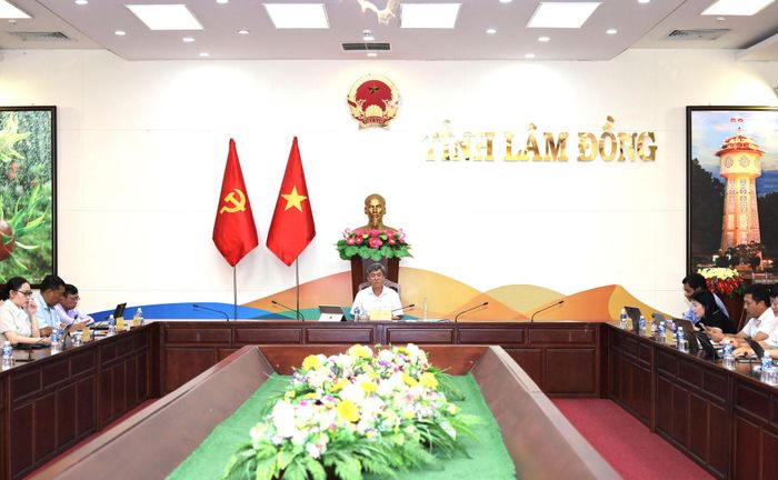 Quang cảnh hội nghị tại điểm cầu Lâm Đồng
