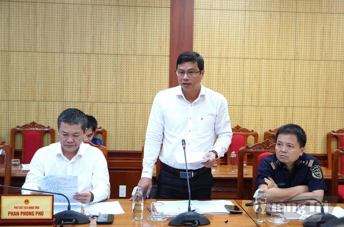 Đại diện lãnh đạo Sở Xây dựng phát biểu tại buổi làm việc - Ảnh: H.N