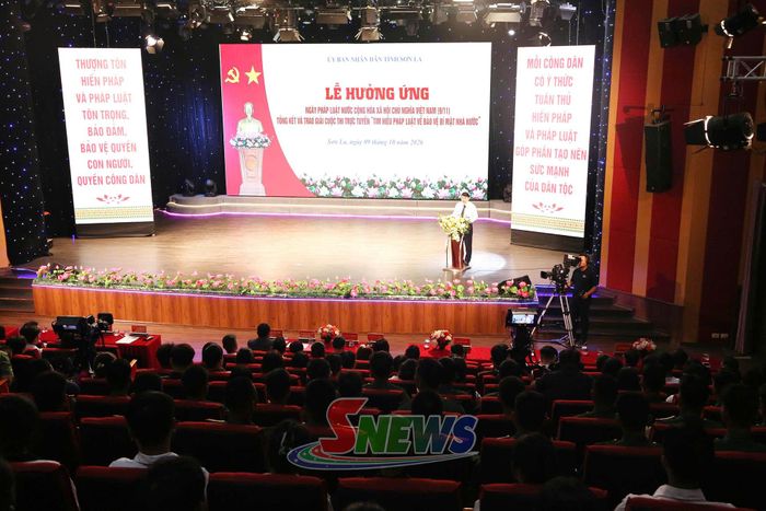 UBND tỉnh Sơn La tổ chức Lễ hưởng ứng Ngày Pháp luật nước Cộng hòa xã hội chủ nghĩa Việt Nam.