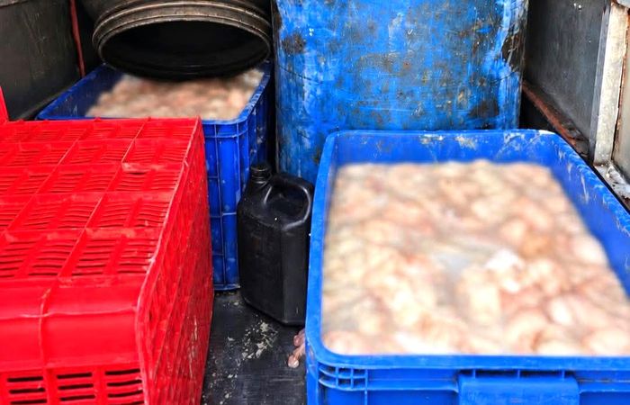 Số nội tạng động vật trên xe. (Ảnh: CACC).