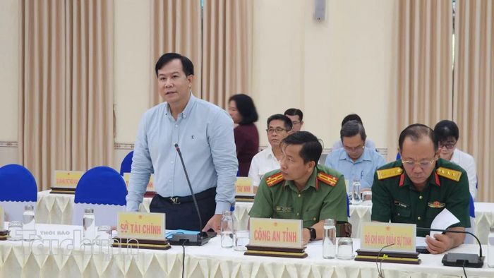 Ông Đặng Đình Toàn - Phó Giám đốc Sở Tài chính Tây Ninh phát biểu tại sự kiện. Ảnh: Việt Dũng.