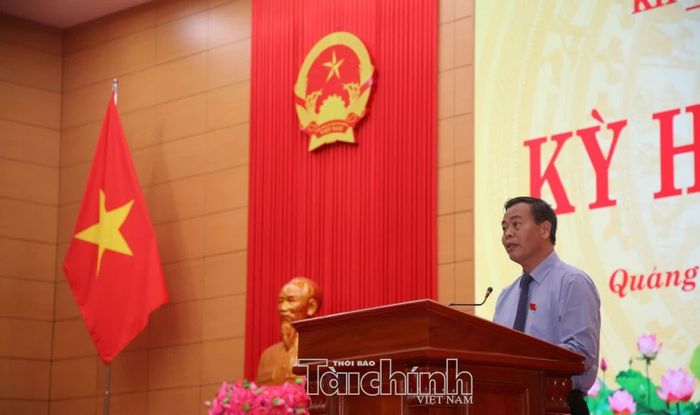 Ông Nguyễn Đăng Quang - Phó Bí thư Tỉnh uỷ, Chủ tịch HĐND tỉnh Quảng Trị phát biểu khai mạc kỳ họp. Ảnh: Ngọc Tân