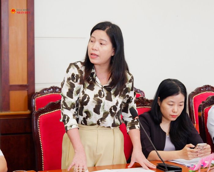 Đại diện Sở Văn hóa và Thể thao TP. Hồ Chí Minh Võ Thị Phương phát biểu. Ảnh: Hoa Lê