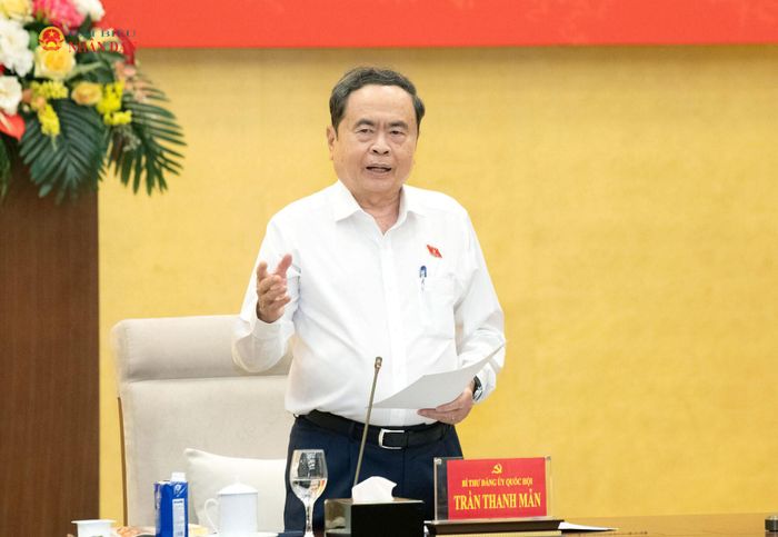 Bí thư Đảng ủy Quốc hội, Chủ tịch Quốc hội Trần Thanh Mẫn phát biểu tại hội nghị