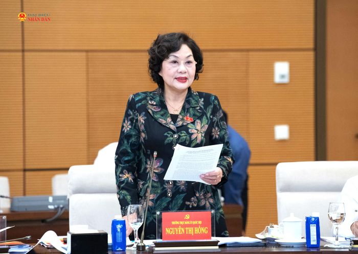 Phó Chủ tịch Quốc hội Nguyễn Thị Hồng phát biểu tại hội nghị