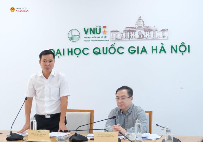Ủy viên dự khuyết Trung ương Đảng, Giám đốc Đại học Quốc gia Hà Nội Bùi Thế Duy phát biểu