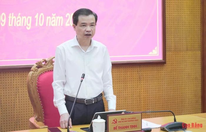 Phó Bí thư Thường trực Tỉnh ủy, Trưởng Đoàn đại biểu Quốc hội tỉnh Bế Thanh Tịnh phát biểu kết luận.