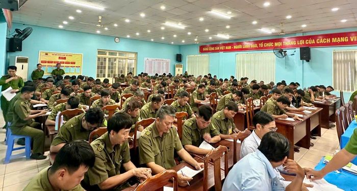 100% lực lượng dân phòng tham gia tập huấn