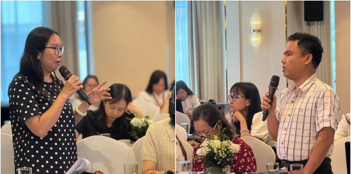 Đại diện VCCI (trái) và đại diện Ngân hàng Thế giới. Ảnh: Kiều Thoan Thu
