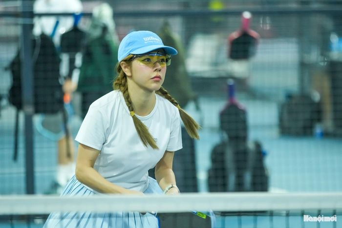 Những "bông hồng" tại Giải Pickleball Cơ quan Báo và phát thanh, truyền hình Hà Nội mở rộng.