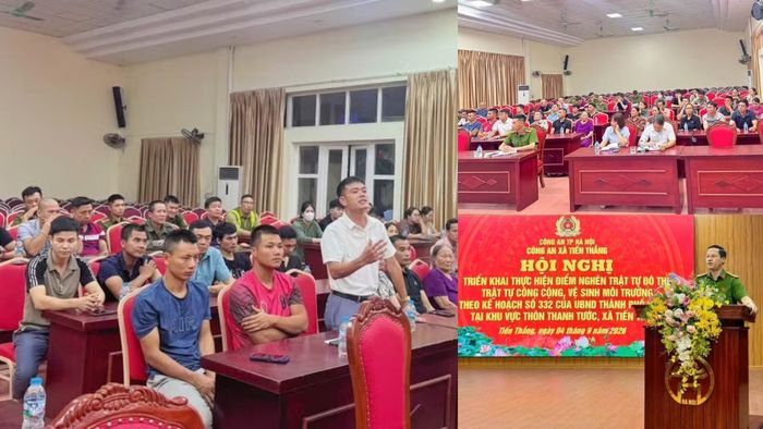Nhiều địa phương tổ chức hội nghị đối thoại với các hộ kinh doanh và nhân dân về những vấn đề bảo đảm trật tự đô thị , trật tự công cộng và vệ sinh môi trường trên địa bàn. Ảnh PV
