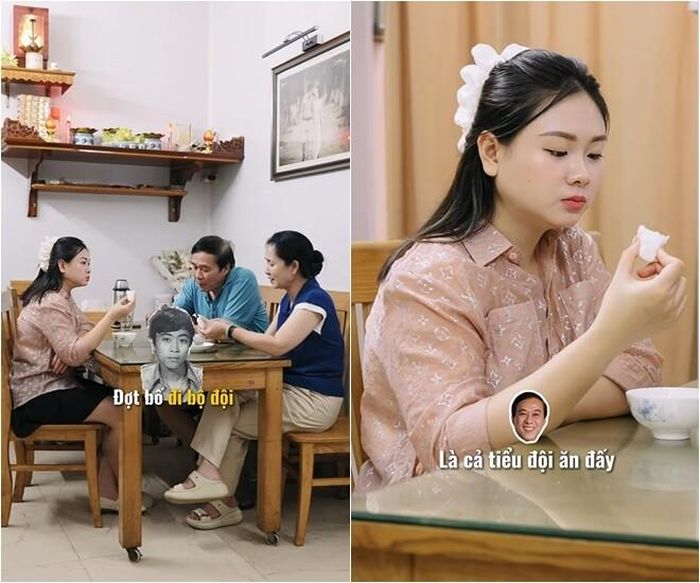 Trong bữa cơm gia đình, món ăn giản dị bất ngờ trở thành chiếc cầu nối giữa những thế hệ khi NSƯT Đỗ Kỷ kể lại những ký ức thời ông đi bộ đội. Con dâu ngạc nhiên khi nghe bố chồng kể chuyện “cả tiểu đội ăn một chỗ muối vừng”. Món ăn giản dị, nhưng chất chứa cả một giai đoạn lịch sử đáng nhớ.