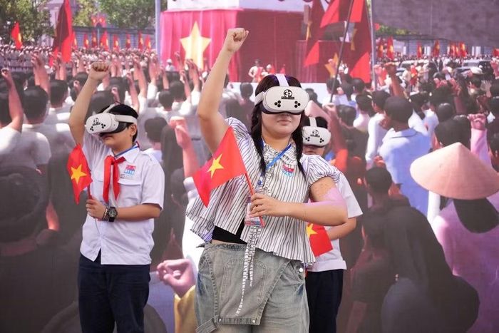 Bạn nào cũng hào hứng với hiệu ứng thực tế ảo.