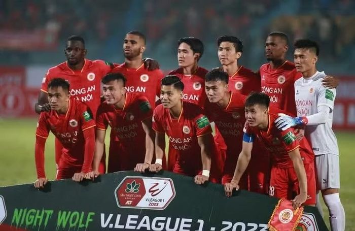 Đội hình Câu lạc bộ Công an Hà Nội ở trận đầu tiên trở lại sân chơi V-League, mùa 2023