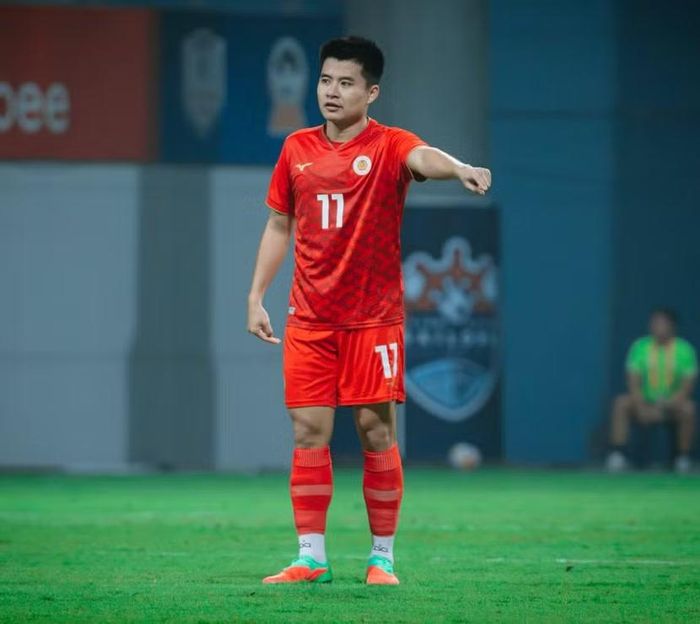 Lê Phạm Thành Long trong màu áo CLB Công an Hà Nội (Ảnh: CAHN FC)