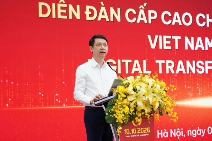 Ông Trần Duy Ninh, Cục trưởng Cục Chuyển đổi số quốc gia, Bộ KHCN chia sẻ về Khung kiến trúc tổng thể quốc gia số.