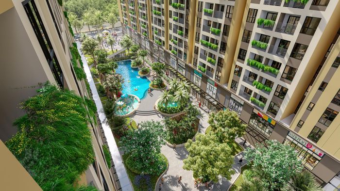  Bcons Central Park phát triển theo mô hình “all-in-one” với hơn 60 tiện ích nội khu. Ảnh phối cảnh dự án.