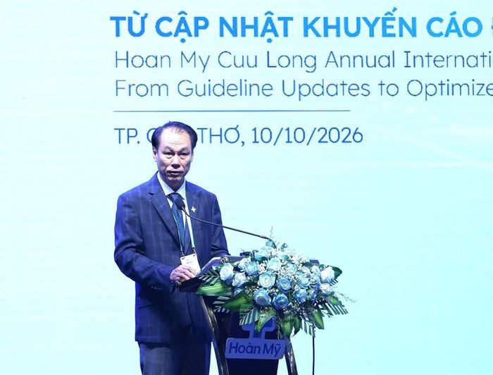 TS.BS Nguyễn Phi Hùng, Giám đốc Y khoa Bệnh viện Hoàn Mỹ Cửu Long phát biểu