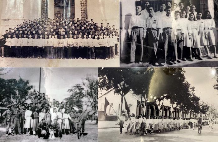 Đội viên Đội Thanh niên xung phong tiếp quản Thủ đô những ngày mùa thu tháng Mười năm 1954. Ảnh: NVCC