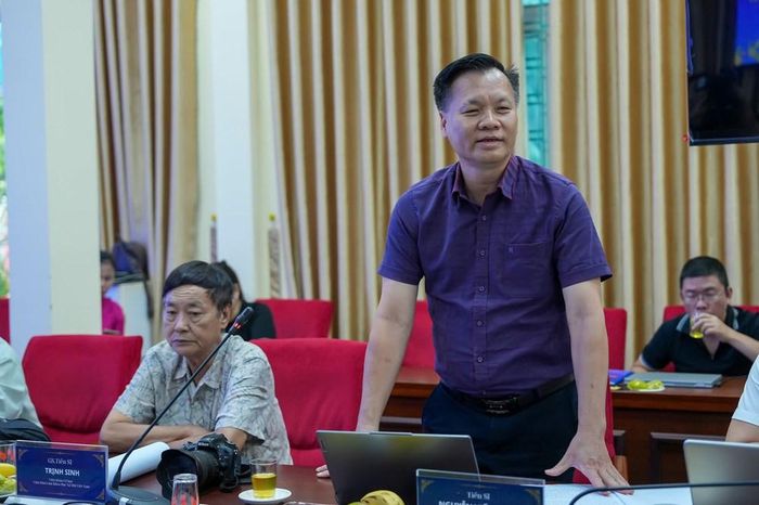 TS. Nguyễn Viết Cường, Phó Cục trưởng Cục Di sản văn hóa (Bộ VHTTDL) phát biểu tại hội thảo