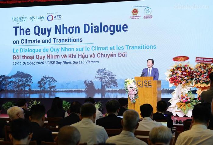 Phó Thủ tướng mong muốn "Đối thoại Quy Nhơn về khí hậu và chuyển đổi" được xây dựng trên ba nền tảng - Ảnh: chinhphu.vn/Gia Huy