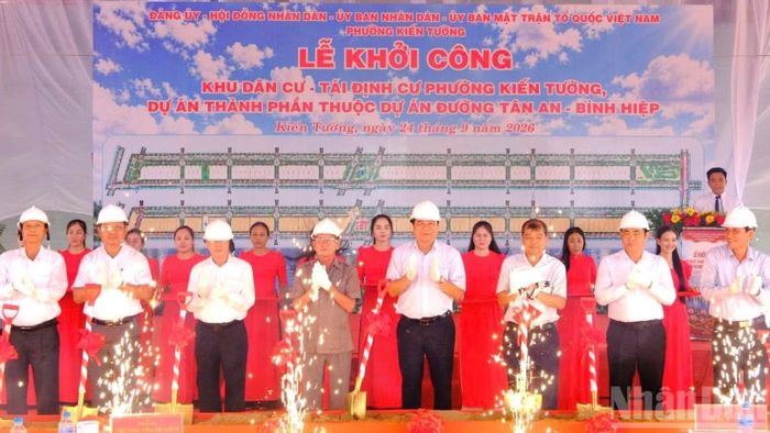 Dự án khu tái định cư đường Tân An-Bình Hiệp góp phần thúc đẩy tăng trưởng, đẩy nhanh tiến độ giải ngân vốn đầu tư công năm 2026. (Ảnh: THANH PHONG)