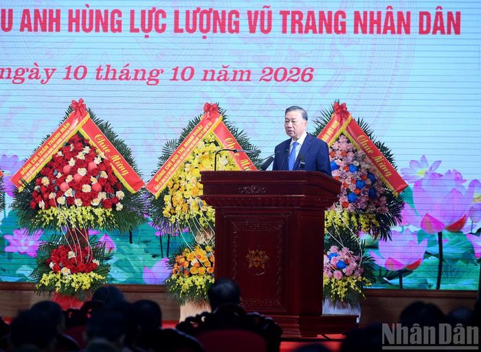 Tổng Bí thư, Chủ tịch nước Tô Lâm phát biểu tại lễ kỷ niệm.