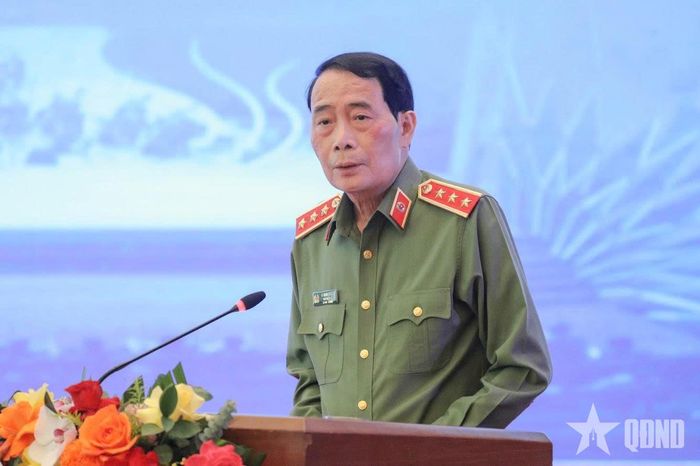 Thượng tướng, TS Lê Quốc Hùng phát biểu. Ảnh: HỒ LONG