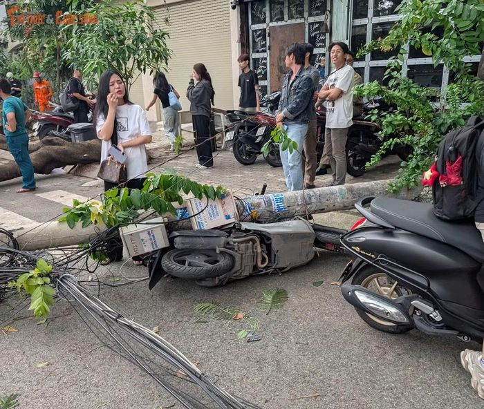 Nhân chứng cho biết, thời điểm xảy ra vụ việc, khu vực trời không có mưa.