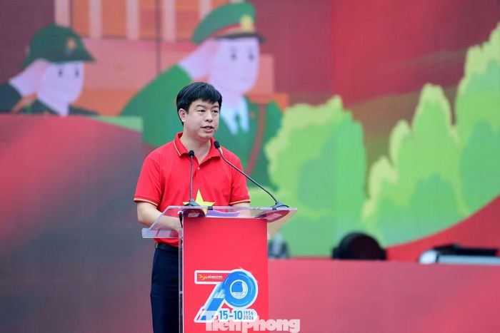 Anh Lê Hải Long phát biểu tại chương trình. Ảnh: Xuân Tùng