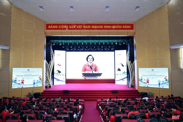 Đồng chí Phạm Thị Thanh Trà - Bí thư Trung ương Đảng, Phó Thủ tướng Chính phủ phát biểu tại lễ phát động.