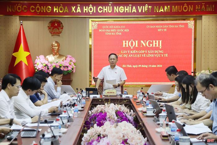 Đoàn ĐBQH tỉnh phối hợp với Sở Y tế tổ chức hội nghị lấy ý kiến góp ý xây dựng một số dự án luật trong lĩnh vực y tế vào chiều 9/10.