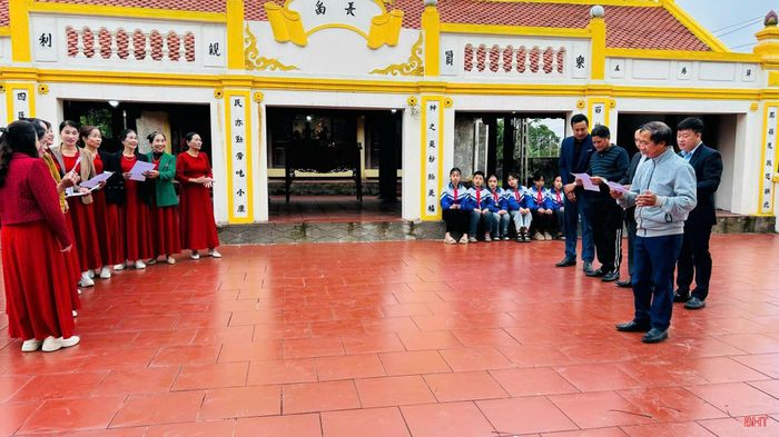 Đình làng Trường Lưu - nơi những câu ví được gìn giữ trong không gian sinh hoạt văn hóa cộng đồng.
