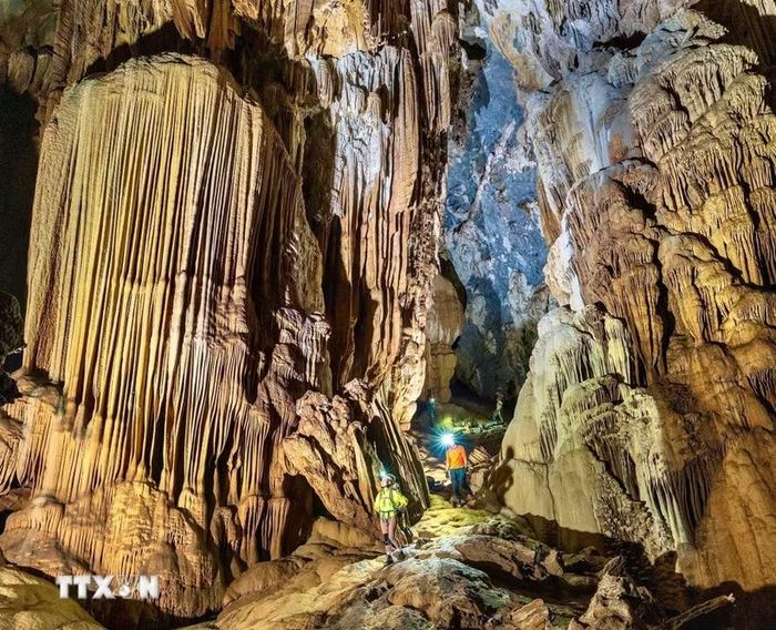 Hình ảnh của Hang Thắng mới được phát hiện tại Vườn Quốc gia Phong Nha-Kẻ Bàng. (Ảnh: TTXVN phát)