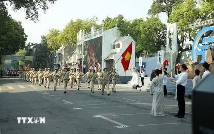 Màn thực cảnh tái hiện lịch sử “Ngày về chiến thắng” trong Lễ kỷ niệm 70 năm giải phóng Thủ đô, tại Hà Nội, ngày 10/10/2024. (Ảnh: Quốc Khánh/TTXVN)