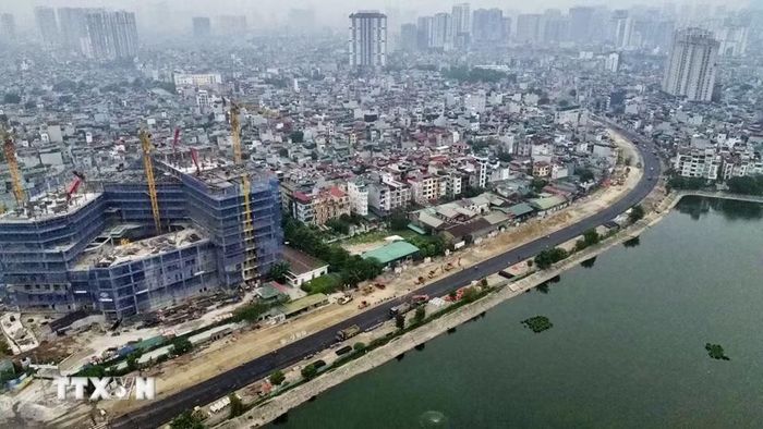 Đoạn tuyến Nguyễn Trãi-Đầm Hồng thông xe kỹ thuật ngày 10/10. (Ảnh: Trần Việt/TTXVN)