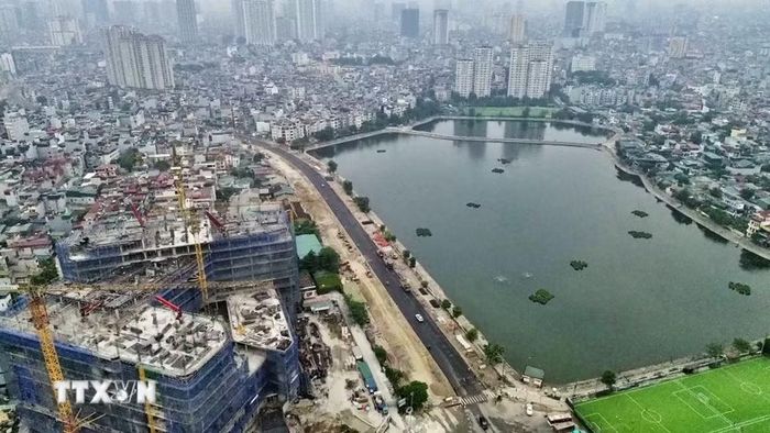 Đoạn tuyến Nguyễn Trãi-Đầm Hồng thông xe kỹ thuật ngày 10/10. (Ảnh: Trần Việt/TTXVN)