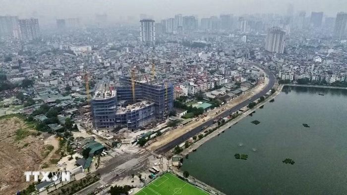 Đoạn tuyến Nguyễn Trãi-Đầm Hồng thông xe kỹ thuật ngày 10/10. (Ảnh: Trần Việt/TTXVN)