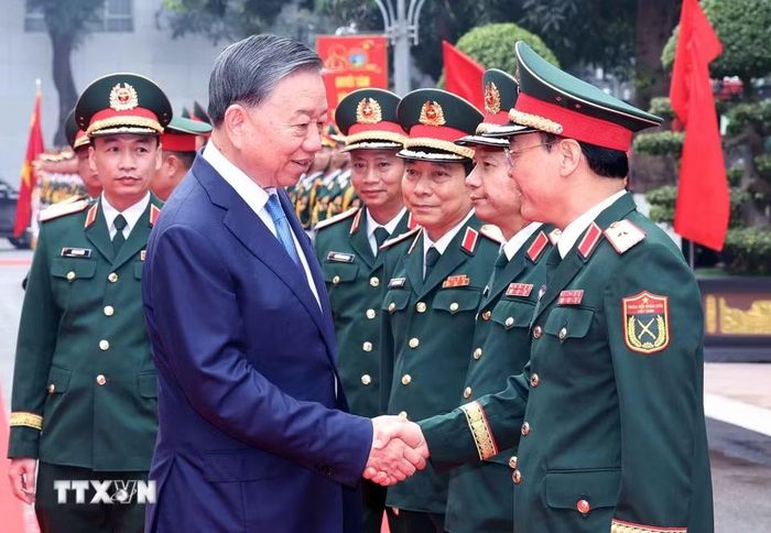 Tổng Bí thư, Chủ tịch nước Tô Lâm và các đại biểu. (Ảnh: Thống Nhất/TTXVN)