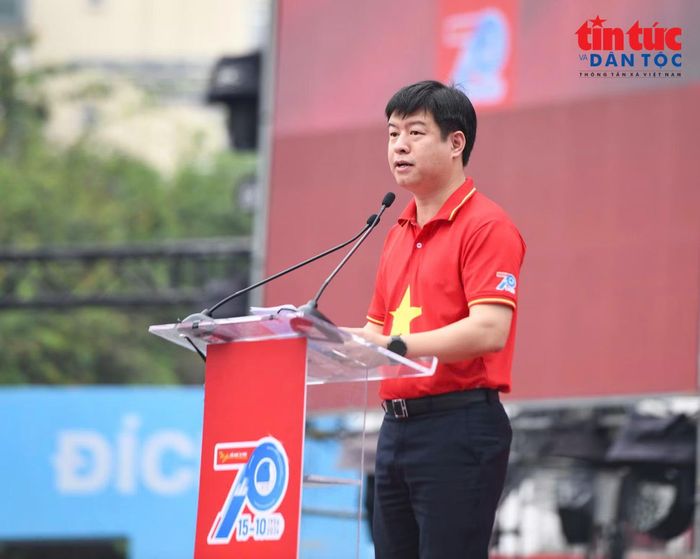 Đồng chí Lê Hải Long, Phó Chủ tịch Thường trực Trung ương Hội LHTN Việt Nam phát biểu tại Lễ tổng kết.