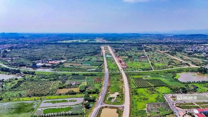 Đoạn qua địa bàn Hà Nội dài khoảng 56,5 km đang được đẩy nhanh thi công.
