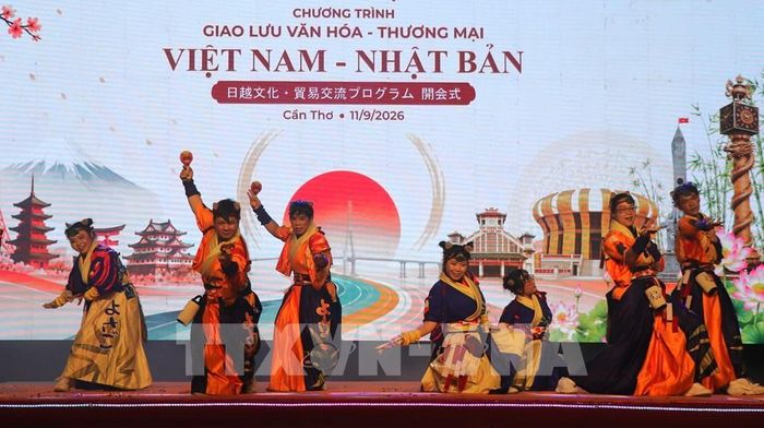Chương trình giao lưu văn hóa - thương mại Việt Nam - Nhật Bản. Ảnh: Nguyễn Hằng - TTXVN
