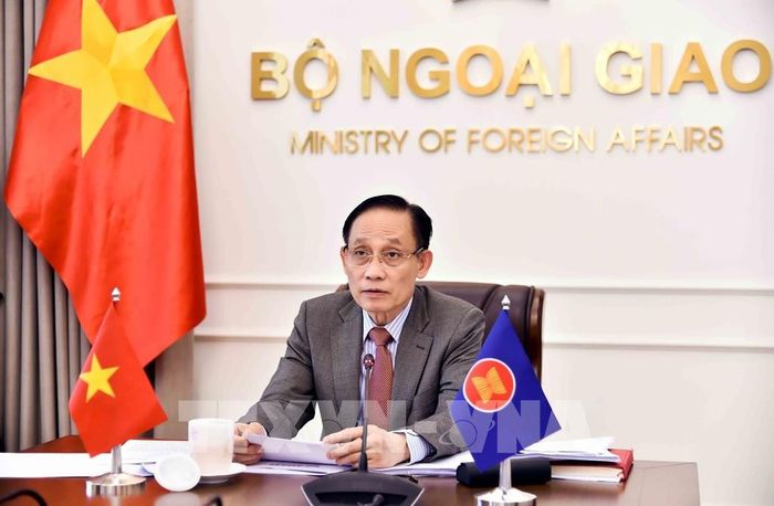 Đồng chí Lê Hoài Trung, Uỷ viên Bộ Chính trị, Bộ trưởng Ngoại giao. Ảnh: An Đăng - TTXVN