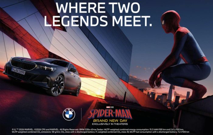 BMW kết hợp quảng bá thương hiệu cùng bộ phim Spider-Man: Brand New Day.