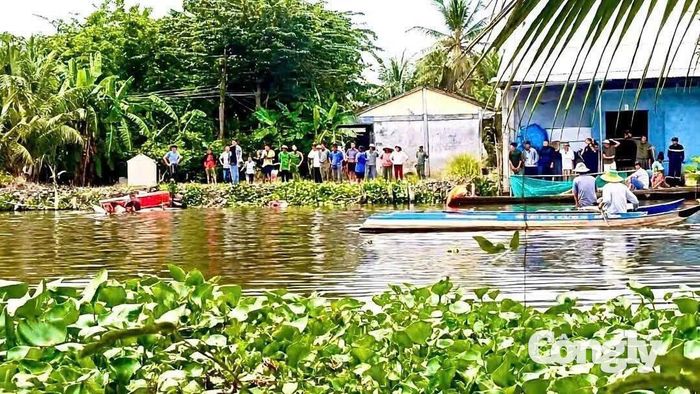 Khu vực xảy ra vụ tai nạn vỏ composite trên sông Quản Lộ - Phụng Hiệp, phường Ngã Năm, TP Cần Thơ, khiến một người tử vong.