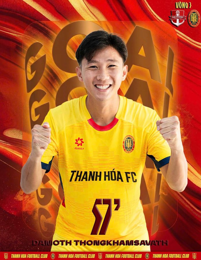 Thong Khamsavath ghi bàn ấn định chiến thắng 2-1 cho Thanh Hóa. Ảnh: Thanh Hóa FC.