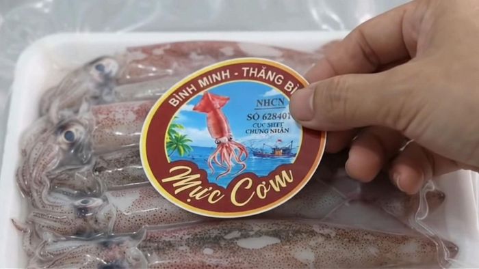 Giấy chứng nhận đăng ký nhãn hiệu “Mực cơm Bình Minh Thăng Bình”. Ảnh: HỒNG NĂM