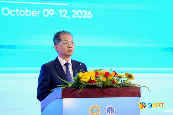 Chánh án Tòa án nhân dân tối cao Việt Nam Nguyễn Văn Quảng phát biểu bế mạc. Ảnh: T.CÔNG